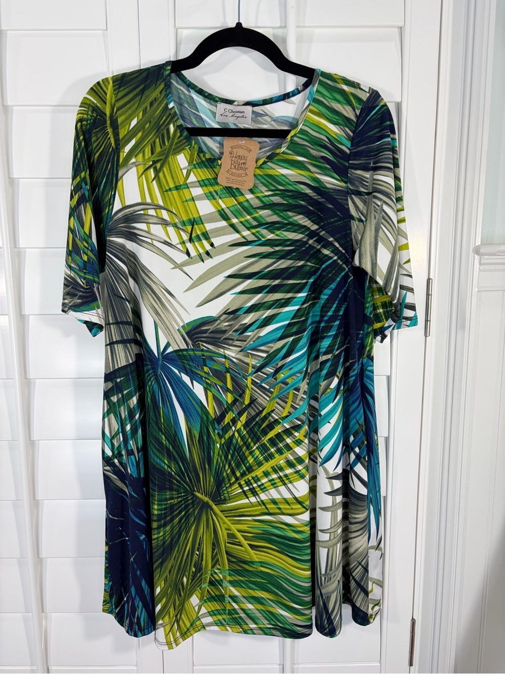 NWT Tropical Palm Print Tunic Resortwear (S)